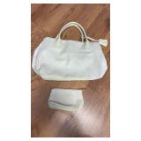Real leather ostrich with matching wallet