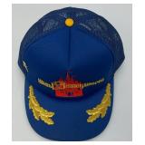 1980's DISNEY WORLD Snapback Truckers Hat With Mesh With Disney Pin