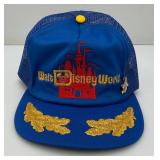 1980's DISNEY WORLD Snapback Truckers Hat With Mesh With Disney Pin