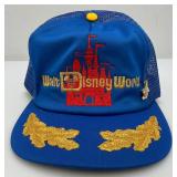 1980's DISNEY WORLD Snapback Truckers Hat With Mesh With Disney Pin