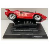 Vintage SoundTrax Technology LAMBORGHINI Telephone With Light Up Headlight, Taillights And Vroom-Vroom Sounds When Rings (Works) In Original box