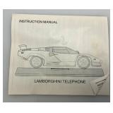 Vintage SoundTrax Technology LAMBORGHINI Telephone With Light Up Headlight, Taillights And Vroom-Vroom Sounds When Rings (Works) In Original box