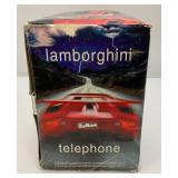 Vintage SoundTrax Technology LAMBORGHINI Telephone With Light Up Headlight, Taillights And Vroom-Vroom Sounds When Rings (Works) In Original box