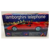 Vintage SoundTrax Technology LAMBORGHINI Telephone With Light Up Headlight, Taillights And Vroom-Vroom Sounds When Rings (Works) In Original box