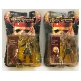 Misc. Collectible Pirates Of The Caribbean Action Figures (On Original Cards) Cards beat Up