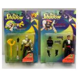 1994 The Shadow Action Figures (On Original Card) One Has Slightly Yellowed Plastic