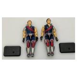 Vintage 1985 GI Joe Tomax & Xamot Action Figures With Stands