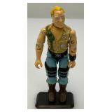 Vintage 1985 GI Joe BUZZER Action Figures With Stands
