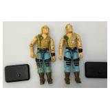 Vintage 1985 GI Joe BUZZER Action Figures With Stands