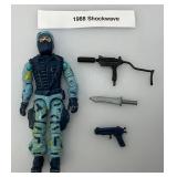 Vintage 1988 GI Joe Shockwave Action Figure With Weapons