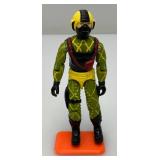 Vintage 1989 GI Joe Python Patrol Copperhead Action Figure With Stand