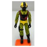 Vintage 1989 GI Joe Python Patrol Copperhead Action Figure With Stand