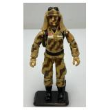 Vintage 1985 GI Joe Dusty Action Figure With Backpack & Stand