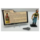 Vintage 1985 GI Joe RIPPER Action Figure With Card, Stand And More