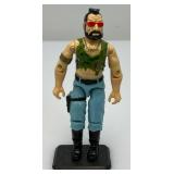 Vintage 1985 GI Joe RIPPER Action Figure With Card, Stand And More