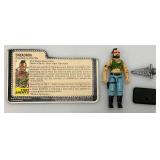 Vintage 1985 GI Joe RIPPER Action Figure With Card, Stand And More