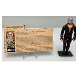 Vintage 1983 GI Joe DESTRO Action Figure With Card & Stand
