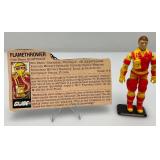 Vintage 1984 GI Joe BLOWTORCH Action Figure With Card & Stand