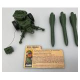 1982 Original GI Joe ARAH MMS Mobile Missile System (Missing A Piece) With Missile Commander Card