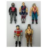 Group Of 1980's GI Joe Action Figures Including BIG BOA, EELS, RAPTOR, SNEAK PEEK And Xamot