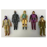 Group Of 1980's GI Joe Action Figures Including AIRBORNE, FIREFLY, GYRO VIPER, SAW VIPER & WILD BILL