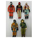 Group Of 1980's GI Joe Action Figures Including DUSTY TIGER FORCE (Missing Arm), FERRET, FRAG VIPER, MONKEYWRENCH And SAW VIPER