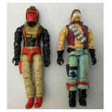 Group Of 1980's GI Joe Action Figures Including DUSTY TIGER FORCE (Missing Arm), FERRET, FRAG VIPER, MONKEYWRENCH And SAW VIPER