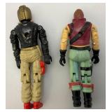 Group Of 1980's GI Joe Action Figures Including DUSTY TIGER FORCE (Missing Arm), FERRET, FRAG VIPER, MONKEYWRENCH And SAW VIPER