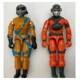 Group Of 1980's GI Joe Action Figures Including DUSTY TIGER FORCE (Missing Arm), FERRET, FRAG VIPER, MONKEYWRENCH And SAW VIPER