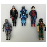 Group Of 1980's- 2000's GI Joe Action Figures Including COBRA COMMANDER 2001, DESTRO, MUTT, MOTOR VIPER & SCRAP IRON