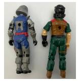 Group Of 1980's- 2000's GI Joe Action Figures Including COBRA COMMANDER 2001, DESTRO, MUTT, MOTOR VIPER & SCRAP IRON