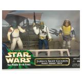 1998 Hasbro STAR WARS 'The Power Of The Force' Jabba's Skiff Guards Klaatu, Barada And Nikto Collectors Set (New old Stock)