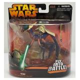 Two STAR WARS 'Revenge Of The Sith' Fly Into Battle (Yoda) And Rebuild Darth Vader! Collectible Action Figures (New In Box)