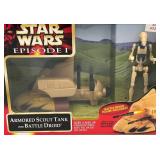 1999 STAR WARS 'EPISODE I' Armored Scout Tank With Battle Droid Set (New Old Stock)
