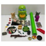 Misc. Toys Including TMNT Bank, Playing Cards & More
