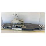 1985 GI Joe USS Flagg Aircraft Carrier Pre-Owned With Original Box (Box Beat Up And Some Pieces Missing) See Photos And 1983 Skystriker (Some Pieces Missing)