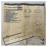 1985 GI Joe USS Flagg Aircraft Carrier Pre-Owned With Original Box (Box Beat Up And Some Pieces Missing) See Photos And 1983 Skystriker (Some Pieces Missing)