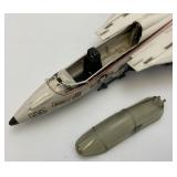 1985 GI Joe USS Flagg Aircraft Carrier Pre-Owned With Original Box (Box Beat Up And Some Pieces Missing) See Photos And 1983 Skystriker (Some Pieces Missing)