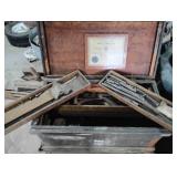 Two Vintage Handmade wooden chests with Contents