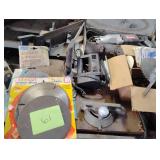 Assortment of saws and saw blades