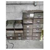 Metal parts organizer with contents