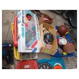 Collection of Vintage toys and sports equipment