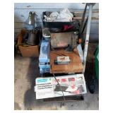 Painting supplies, tile and tile cutter