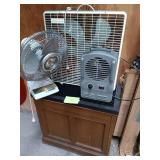 Humidifier, Heater fan and 2 fans