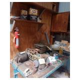 workbench and assorted hardware