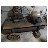 Antique air compressor with hoses