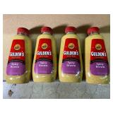SCOT 4 - Gulden's Mustard Spicy Brown 12 oz Bottles (Lot of 4)
