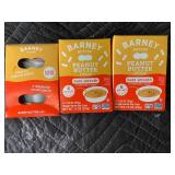 VT 2 - Barney Butter Peanut Butter Spread Bare Smooth - 6 Dip Cups per Box (Lot of 3)