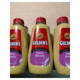 SCOT 4 - Gulden's Mustard Spicy Brown 12 oz Bottles (Lot of 4)