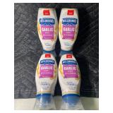 WV 2 - NEW Hellmann's Garlic Aioli Dip & Spread 11.5 FL OZ (340 mL) (Lot of 4)